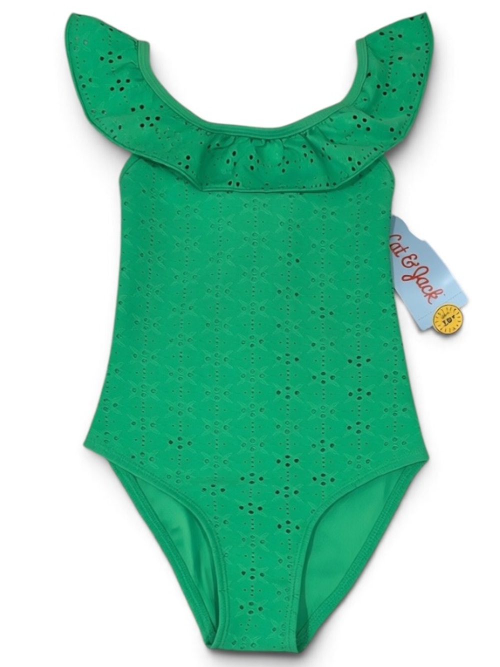 NWT Ruffle Eyelet One-Piece Swimsuit